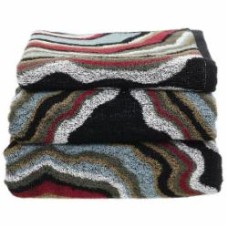 Полотенце Corvo 100x150 см черный с рисунком Mundotextil