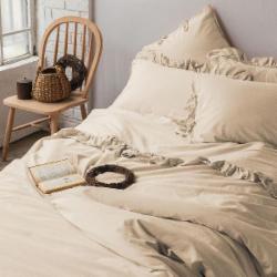 Комплект постельного белья FRILL PEACH бежевый Issimo