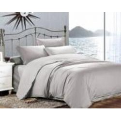 Комплект постельного белья семейный светло-серый Homeline