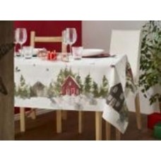 Скатерть Carcassonne 150x150 см белый с рисунком Atenas Home