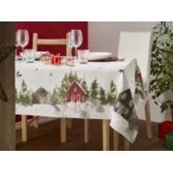 Скатерть Carcassonne 150x150 см белый с рисунком Atenas Home