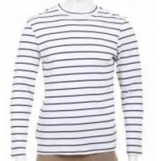 Футболка с длинным рукавом Flis clothes Синяя полоска р.M бело-синий