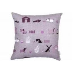 Подушка декоративная Песики 40x40 см серо-сиреневый Homeline