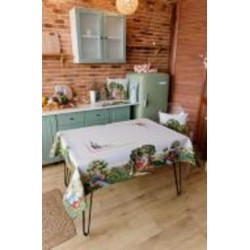 Скатерть Лужайка 135x240 см белый с рисунком Прованс