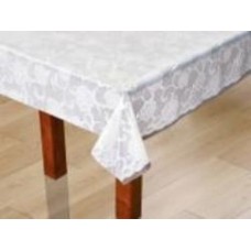 Скатерть Lace Glitter TC301-003-R329-2 200x137 см белый с серебряным Dariana