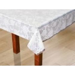 Скатерть Lace Glitter TC301-003-R329-2 200x137 см белый с серебряным Dariana