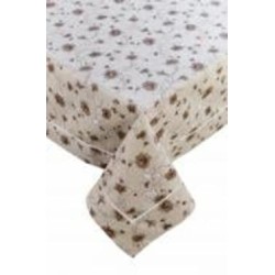 Скатерть Сappuccino с кантом Цветы 133x180 см Прованс