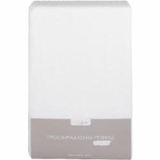 Простынь трикотажная на резинке 200x200 см белый Homeline