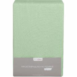 Простынь на резинке 90x200 см салатовый Homeline