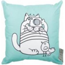 Подушка декоративная Котик 43x43 см ментоловый La Nuit
