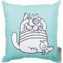 Подушка декоративная Котик 43x43 см ментоловый La Nuit