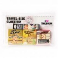 Косметический набор theBalm Тревел-сет из 4 мини-продуктов в косметичке (Bahama Mama, Hot Mama, Mary-Lou, Mad Lash)