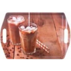 Поднос Albayrak прямоугольный с ручками Ice Coffee 31x45x4 см коричневый