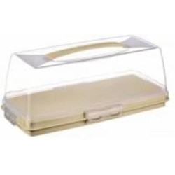 Тортовница Dunya Plastik 30309-9DN-cappuccino прямоугольная