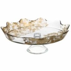 Блюдо на ножке Arda Cam Oscar 31см золото-дымчатый Блюдо на ножке Arda Cam Oscar 31см золото-дымчатый