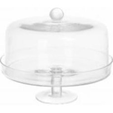 Блюдо на ножке Wrzesniak Glassworks Knob с куполом 32 см 14-3077