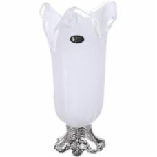 Ваза стеклянная White cristal Tulipano 21x21x44 см 44 см белая VS2703/BNL/ARG