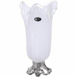 Ваза стеклянная White cristal Tulipano 21x21x44 см 44 см белая VS2703/BNL/ARG
