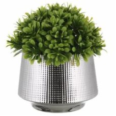 Растение искусственное Fleur 9х10х12 см зеленый в серебряном горшке