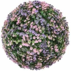 Шар искусственный куст Арабис розовый 23 см