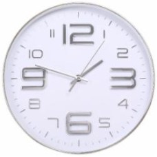 Часы настенные ROSS белый с серебряным 30.5 см