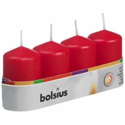 Свеча 60/40 Красная 4 шт. / уп Bolsius