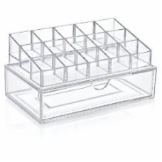Органайзер BoxUp маникюрный с ящичком 12x12,5x11 см пластик прозрачный FT-013