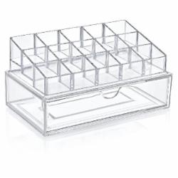 Органайзер BoxUp маникюрный с ящичком 12x12,5x11 см пластик прозрачный FT-013