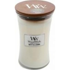 Свеча ароматическая Woodwick Large White Tea & Jasmine 609г
