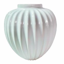 Ваза керамическая белая Glaze Шар Наша Кераміка