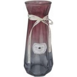 Ваза стеклянная CRYSTAL Crystal Fiona 30 см 30 см розово-серая 83000005/2_YBCG-MT-5