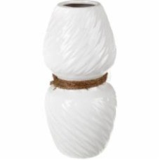 Ваза керамическая Rope DLP19606A-2 25 см белая DLP19606A-2