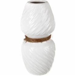Ваза керамическая Rope DLP19606A-2 25 см белая DLP19606A-2