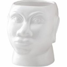 Ваза керамическая Nana ceramics Африканка 15,5 см белый глянец