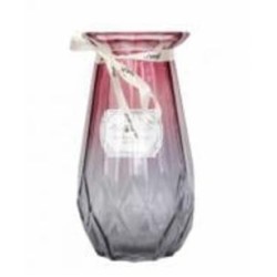 Ваза стеклянная CRYSTAL Alnita (83210414-11) 20 см розово-серая 83210414-11