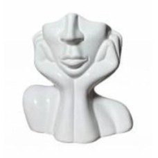 Ваза керамическая Nana ceramics Леди 22 см белый глянец