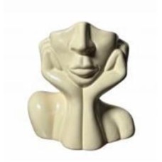 Ваза керамическая Nana ceramics Леди 22 см бежевый глянец
