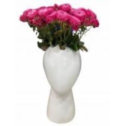 Ваза керамическая Nana ceramics Безлика 43 см белый глянец
