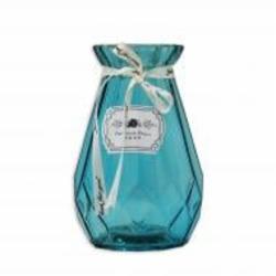 Ваза стеклянная CRYSTAL Paula 18 см голубая 83000116-1_YBCG-MT-116