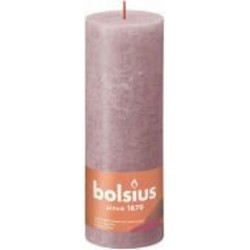 Свеча Рустик столбик SHINE 190/68 розовый Bolsius