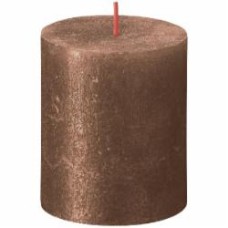 Свеча Рустик столбик SHIMMER 80/68 медь Bolsius