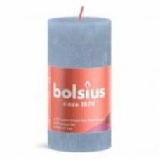 Свеча Рустик столбик SHINE 100/50 голубая Bolsius