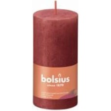 Свеча Рустик столбик SHINE 100/50 красная Bolsius
