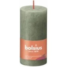 Свеча Рустик столбик SHINE 100/50 олива Bolsius