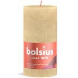 Свеча Рустик столбик SHINE 130/68 беж Bolsius