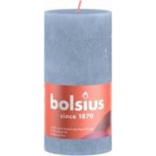 Свеча Рустик столбик SHINE 130/68 голубая Bolsius