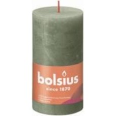 Свеча Рустик столбик SHINE 130/68 олива Bolsius