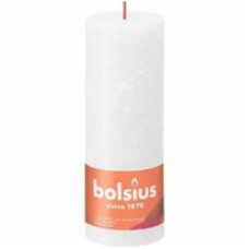 Свеча Рустик столбик SHINE 190/68 белая Bolsius