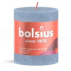Свеча Рустик столбик SHINE 80/68 голубая Bolsius