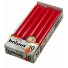 Набор столовых свечей 230/20 10 шт. бордо Bolsius